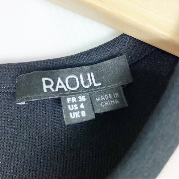 Anthropologie Raoul Black Floral Lace Bodycon Dress 4 - Picture 6 of 7